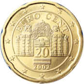 La moneta ausdtriaca da 20 centesimi