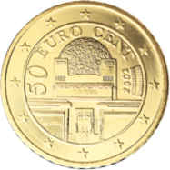 La moneta ausdtriaca da 50 centesimi