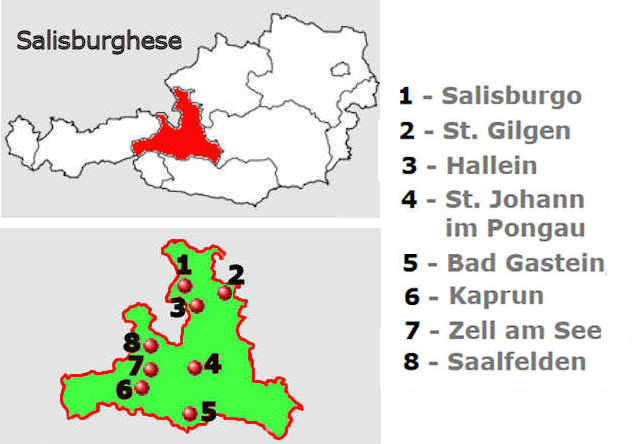 Carta stradale online del Salisburghese